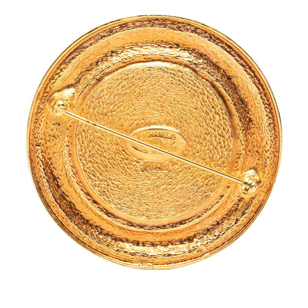 CHANEL Authentic Gold Logo Brooch - Picture 2 of 3